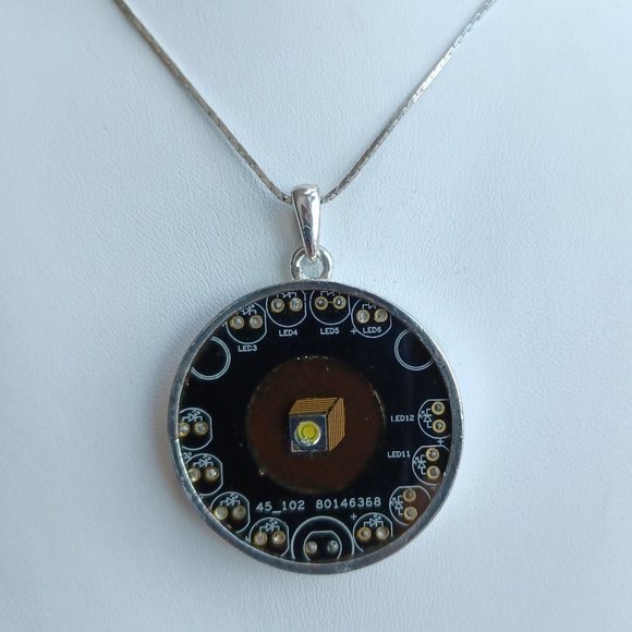 Geek Bling, Handcrafted from recycled materials, unique one of a kind pendant - Picture 2 of 2